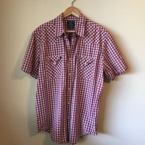 Lucky Brand short sleeve plaid button down